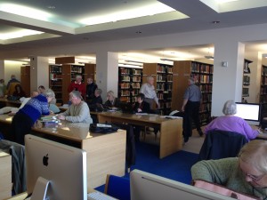 Busy reading room